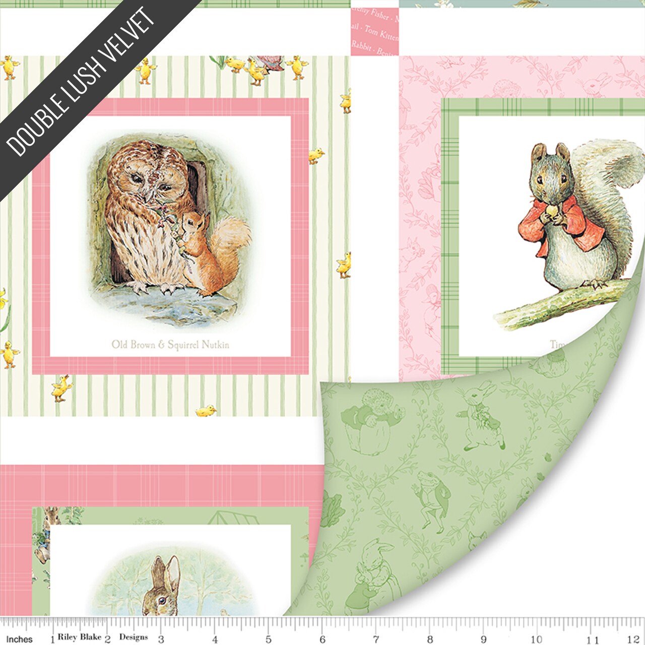 Peter Rabbit and Friends Double Lush Velvet (lv16808) | Double Lush Velvet | Riley Blake Designs | Riley Blake